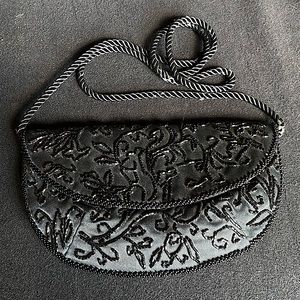 Vintage Jermone’s Beaded Black Clutch Purse